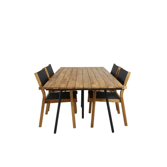 VENICE CHAN Matbord 200x100 cm + 4 stolar | Utemöbler