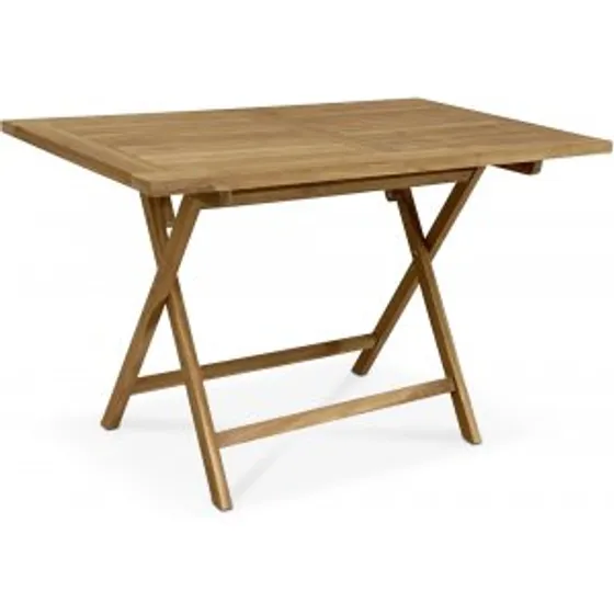 Saltö vikbart matbord i teak - 120x70 cm + Möbelvårdskit för textilier