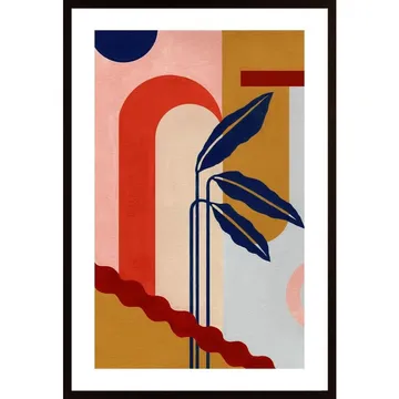 Cascino-Banana Leaf Poster: Moderna blad och geometrisk konst