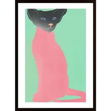 Hippy Cat Poster