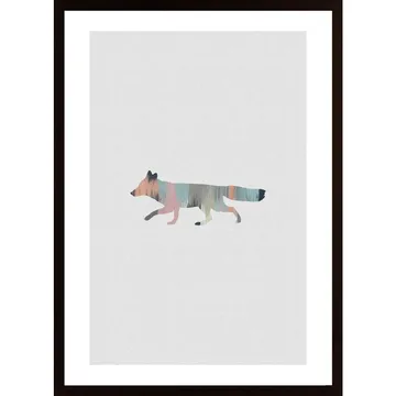 Pastel Fox Poster