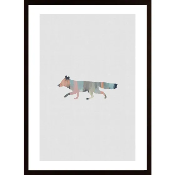 Pastel Fox Poster