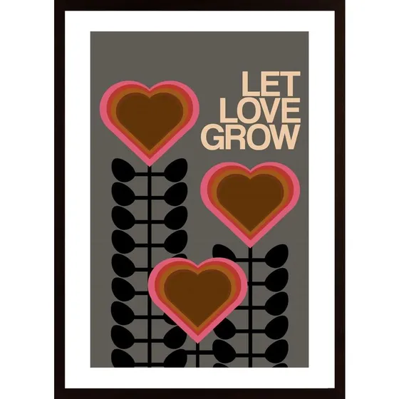 Let Love Grow Grey Poster