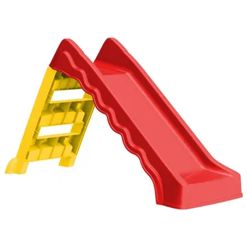 vidaXL Hopfällbar rutschkana inomhus/utomhus röd gul: En perfekt leksak för barn