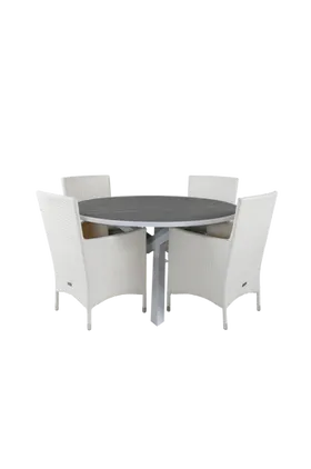 Matbord Pascal och 4st Meja mat stol