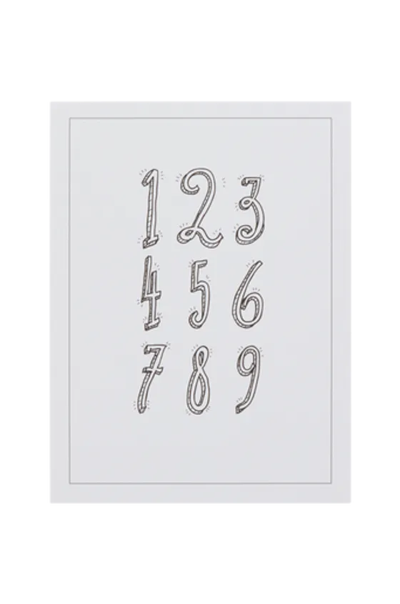 NUMBERS poster 30x40 cm