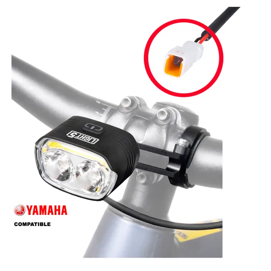 Cykellampa för elcykel Light5 EB2000, Yamaha, 2000 lm, Endast framlampa (female)