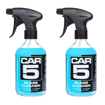 CAR5 Glass Cleaner: Effektiv glasrengöring för bil och hem | 2 x 500 ml
