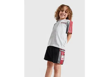 adidas Originals Popper T-Shirt/Shorts Set Children, Grey