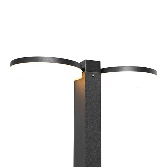 Stående utomhuslampa svart 80 cm inkl LED 2-ljus IP44 - Esmee