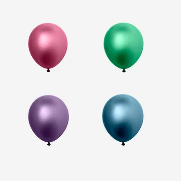 Ballonger i metallic-look - färgglad dekoration för alla tillfällen