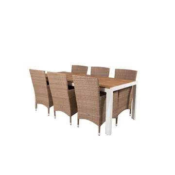 BOIS MALIN Matbord6 stolar - En elegant uppsättning för din uteplats