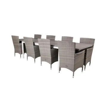 LEVELS MALIN Matbord8 stolar - Utemöbelgrupp i elegant design