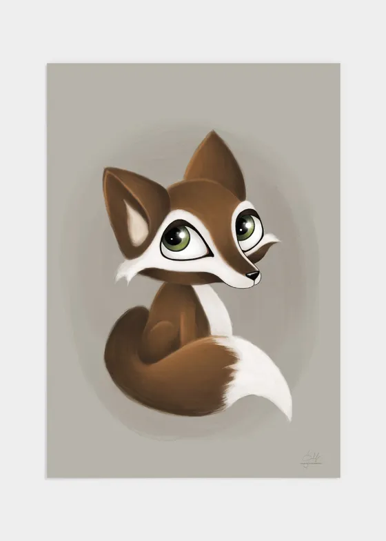 Baby fox poster - 50x70