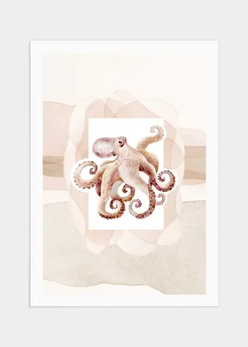 Octopus Poster - 70x100: En Extravagant Dekor för Det Moderna Hemmet