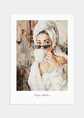 Café atelier poster - 50x70: Ett konstverk