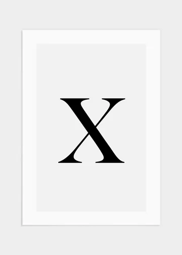 X poster - 50x70: En stilren detalj för alla hem