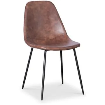 2 st Bjurträsk stolar i konstläder - brun/svart