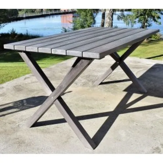Scottsdale matbord 190 cm - Grålaserat furu + Möbelvårdskit för textilier