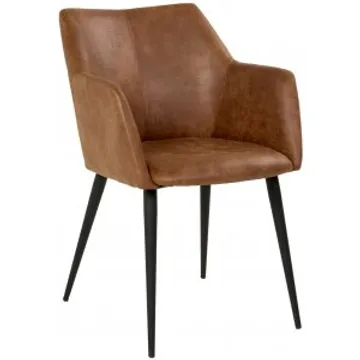 2 st Eneby karmstol i cognac PU | Stilrena & bekväma stol med mycket komfort