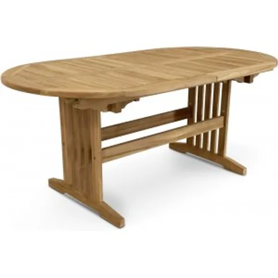Saltö ovalt matbord i teak 150-210 cm butterfly - Teak + Träolja för möbler