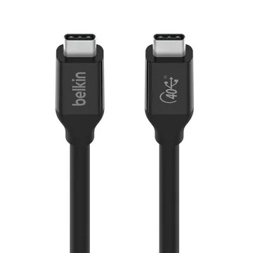 Belkin USB-C kabel med 100W laddning och 40 Gbit/s - Svart