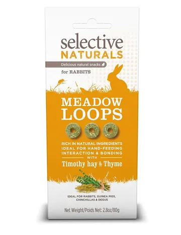 Meadow Loops Godis för kaniner, marsvin, chinchilla & degu - 80 g