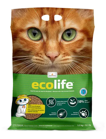 EcoLife Ekologisk kattsand - Miljövänligt kattströ 5,5 kg