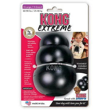 KONG Extreme Svart Gummileksak - XL: Ett hållbart val för hundar som älskar att tugga