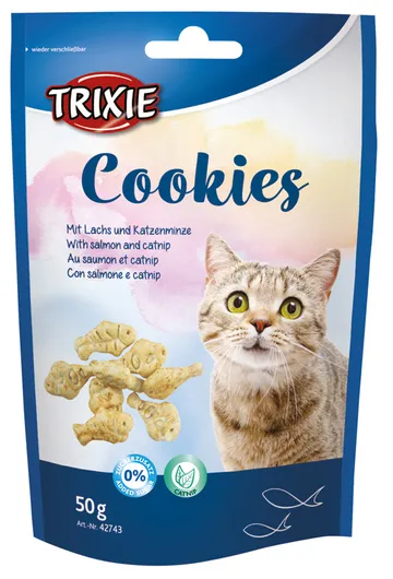 Cookies med Lax och Kattmynta - Unika laxkex som katter älskar