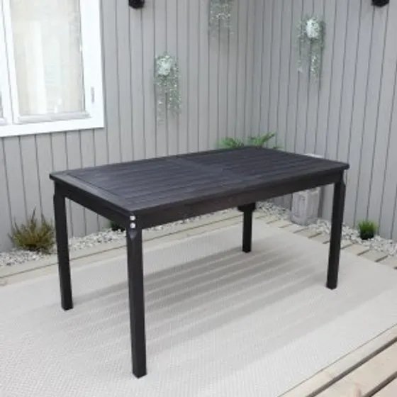 Europe matbord 135 cm - Svart + Möbelvårdskit för textilier