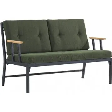Lotus 2-sits utesoffa - Svart/grön + Fläckborttagare för möbler