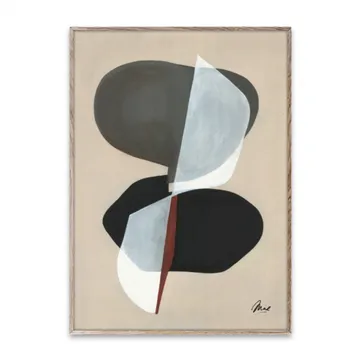 Paper Collective Poster Composition 01 30x40 | Abstrakt konstverk med rundade former