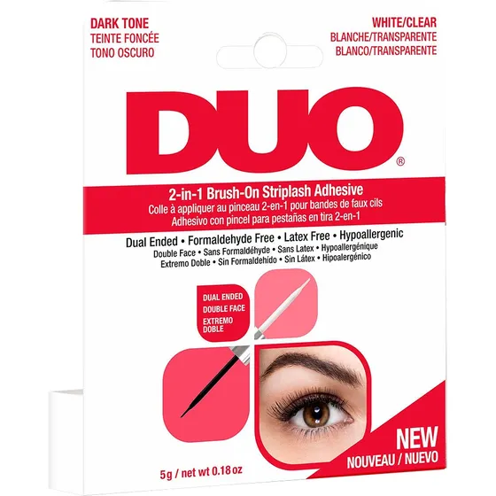 DUO 2-in-1 Brush-On Adhesive Clear & Dark, 5 g Andrea Lösögonfransar