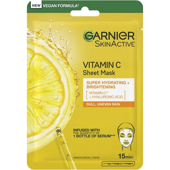 Skin Active Vitamin C Sheet Mask, 28 g Garnier Sheet Masks