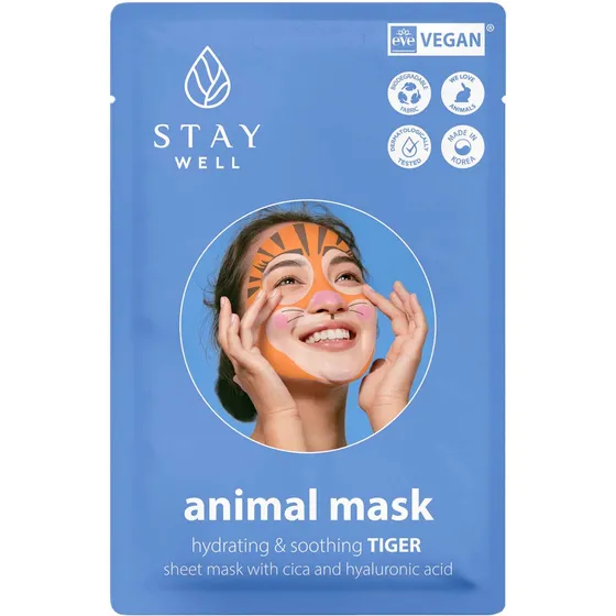 Animal Mask, 1 st Stay Well Sheet Masks