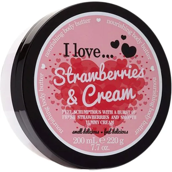 I Love... Strawberries & Cream Body Butter, 200 ml I love… Body Butter