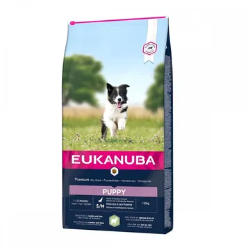 Eukanuba Puppy Small & Medium Breed Lamb & Rice (12 kg) - En Komplett, Smakrik och Hälsosam Näring för Din Valp