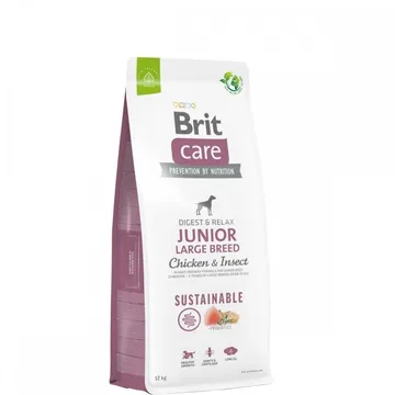 Brit Care Dog Junior Sustainable Large Breed Kyckling & Insekter (12 kg): Ett Närande Val för Valpar