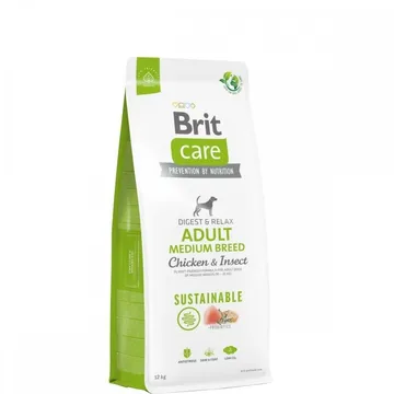 Brit Care Dog Adult Sustainable Medium Breed Kyckling & Insekter (12 kg): Ett Miljövänligt Torrfoder