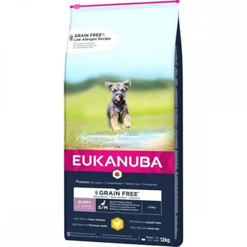 Eukanuba Puppy Grain Free för Små & Medelstora Valpar med Kyckling (12 kg)