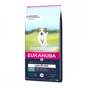 Eukanuba hundfoder med fisk, 12 kg - spannmålsfritt hundfoder med kyckling