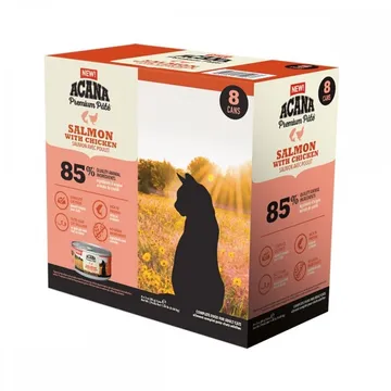 Acana Cat Adult Premium Patu00e9 Salmon & Chicken 8x85 g: En Näringsrik Delikatess För Vuxna Katter