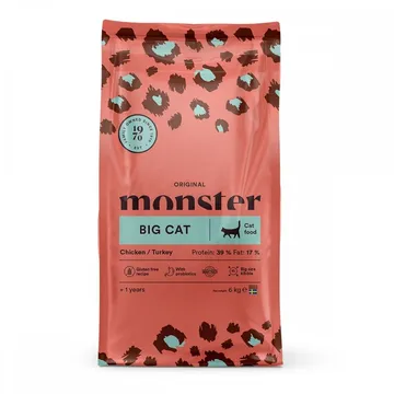 Monster Cat Original Big Cat Chicken & Turkey (6 kg), mat för stora katter