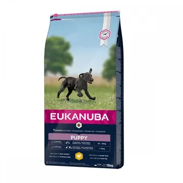 Eukanuba Puppy Large Breed (15 kg) - Premiumfoder med kyckling för snabbväxande hundar