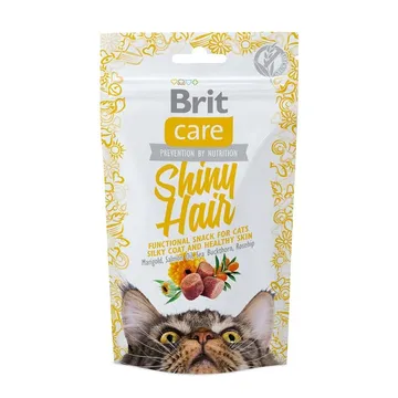 Brit Care Cat Snack Shiny Hair Salmon (50 gram): En godbit för en frisk och glansig päls