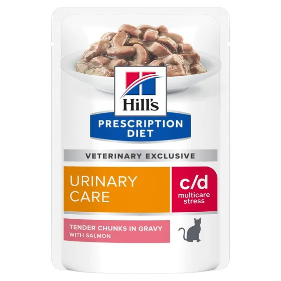 Hill's Prescription Diet Feline c/d Urinary Care Multicare Stress Salmon 12x85 g