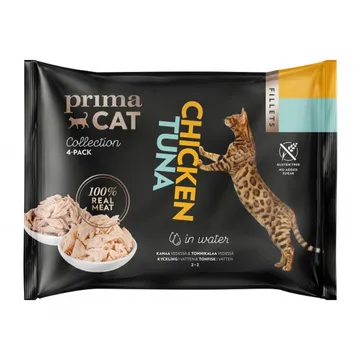 Prima Cat Tonfisk med Kyckling i Gelu00e9 (4x50 g): En delikat välmät för din kära katt