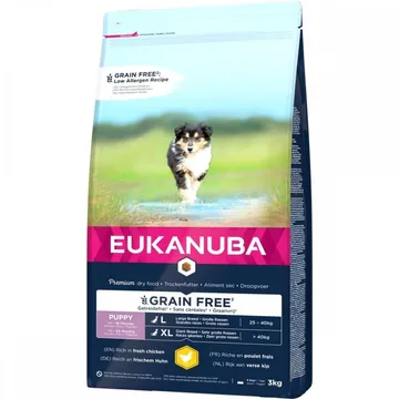 Eukanuba Puppy Spannmålsfritt Foder till Storvuxna Hundar (3 kg)