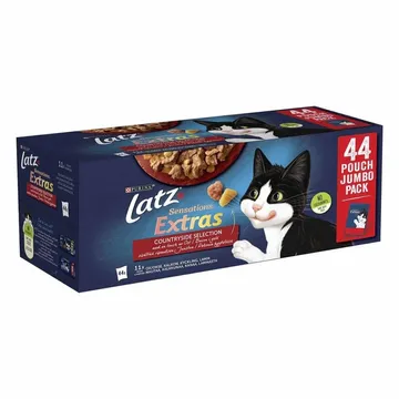 Latz Sensations Extras Countryside Selection Multipack 44x85 g: En varierad festmåltid för din katt